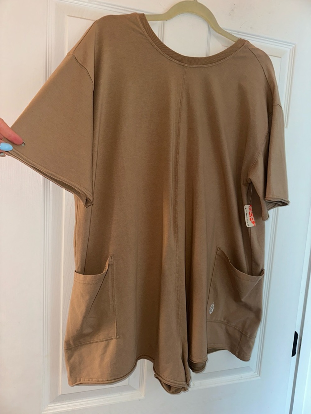 New! FP Casual Short Beach Romper in Mocha